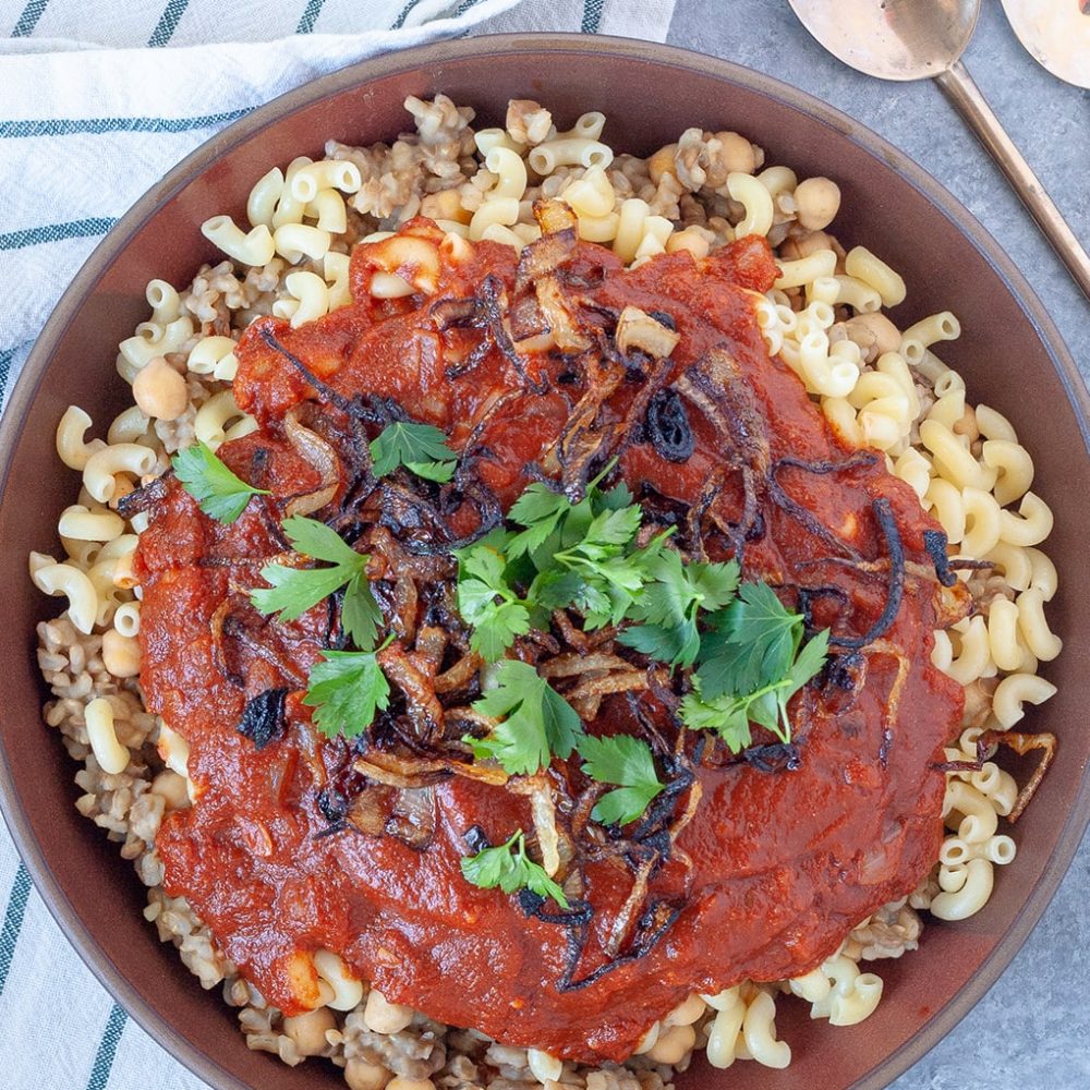 Instant Pot Egyptian Koshari (Gluten-Free) | wellvegan. com