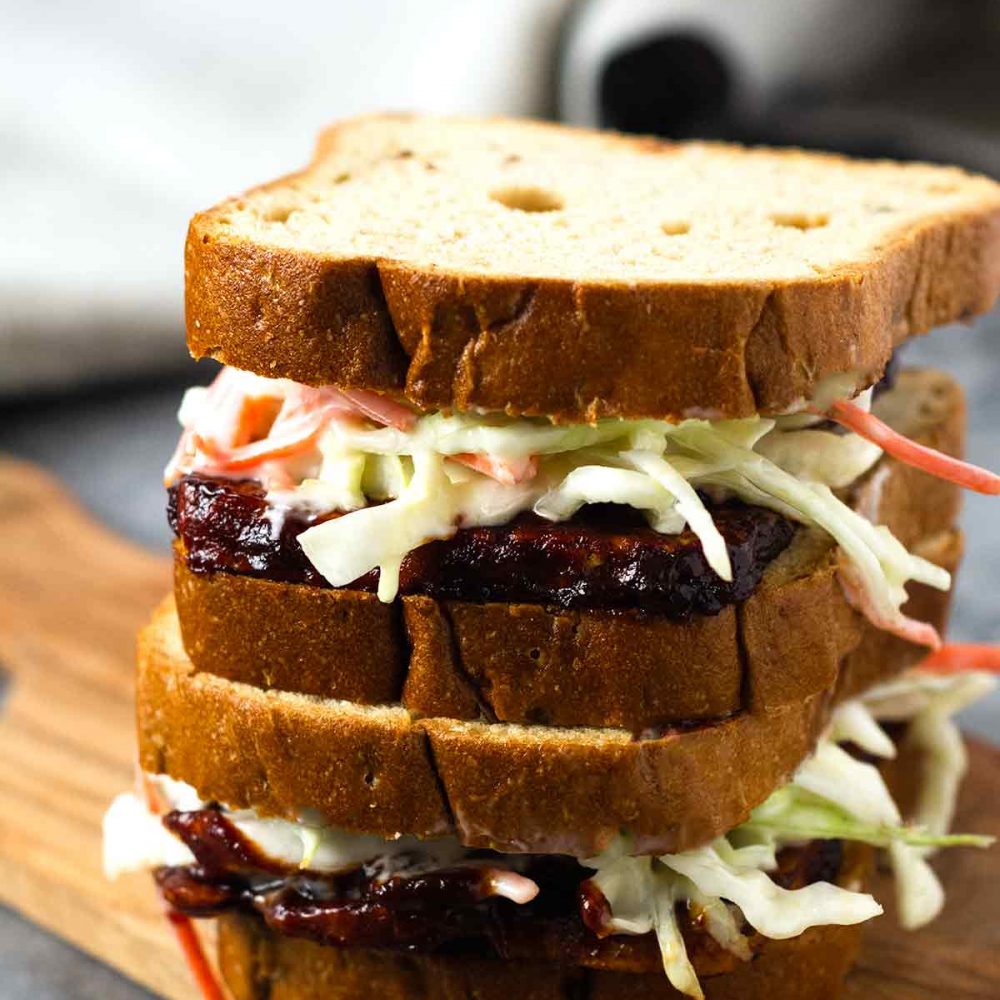 Barbecue Tofu Sandwiches | Recipe by healthiersteps.com