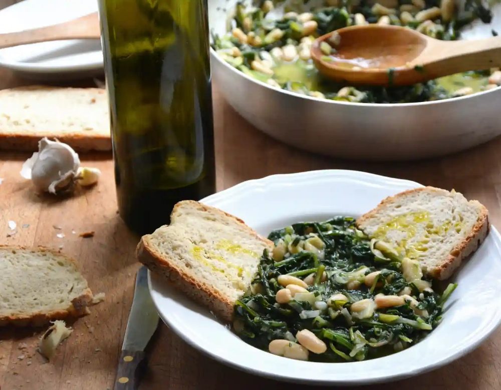 Rachel Roddy’s Roman beans and wilted greens recipe| theguardian. com (Kitchen Sink Tales)