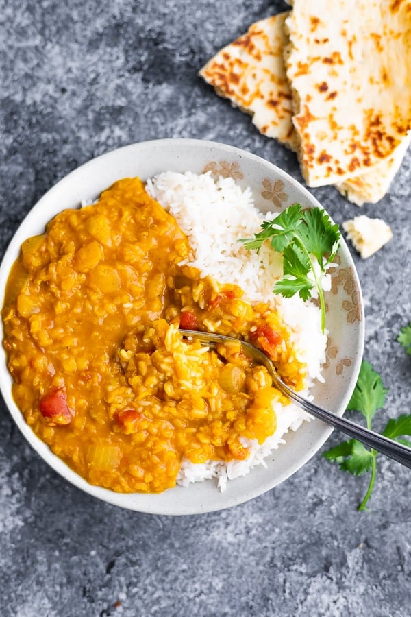 Easy Red Lentil Dal Recipe | sweetpeasandsaffron. com